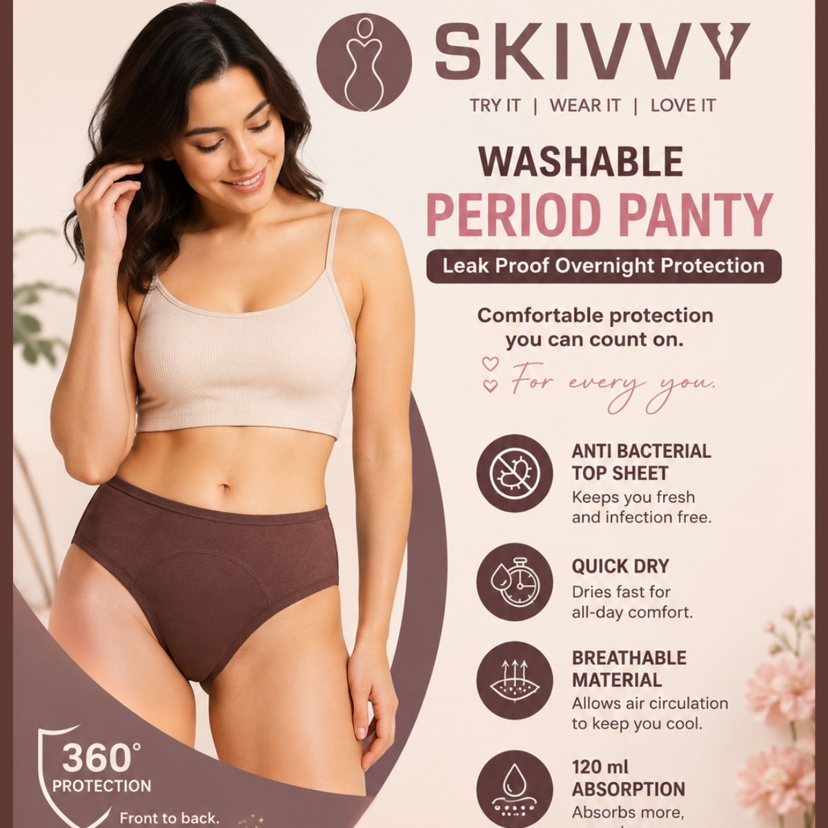 168 Skivvy Ladies Period Panty Super Comfort - Image 1
