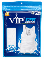 V.I.P Bonus Premium Mens White Plain Vest (Pack Of 1)