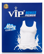 V.I.P Bonus Premium Mens White Plain Vest (Pack Of 1) - Image 2