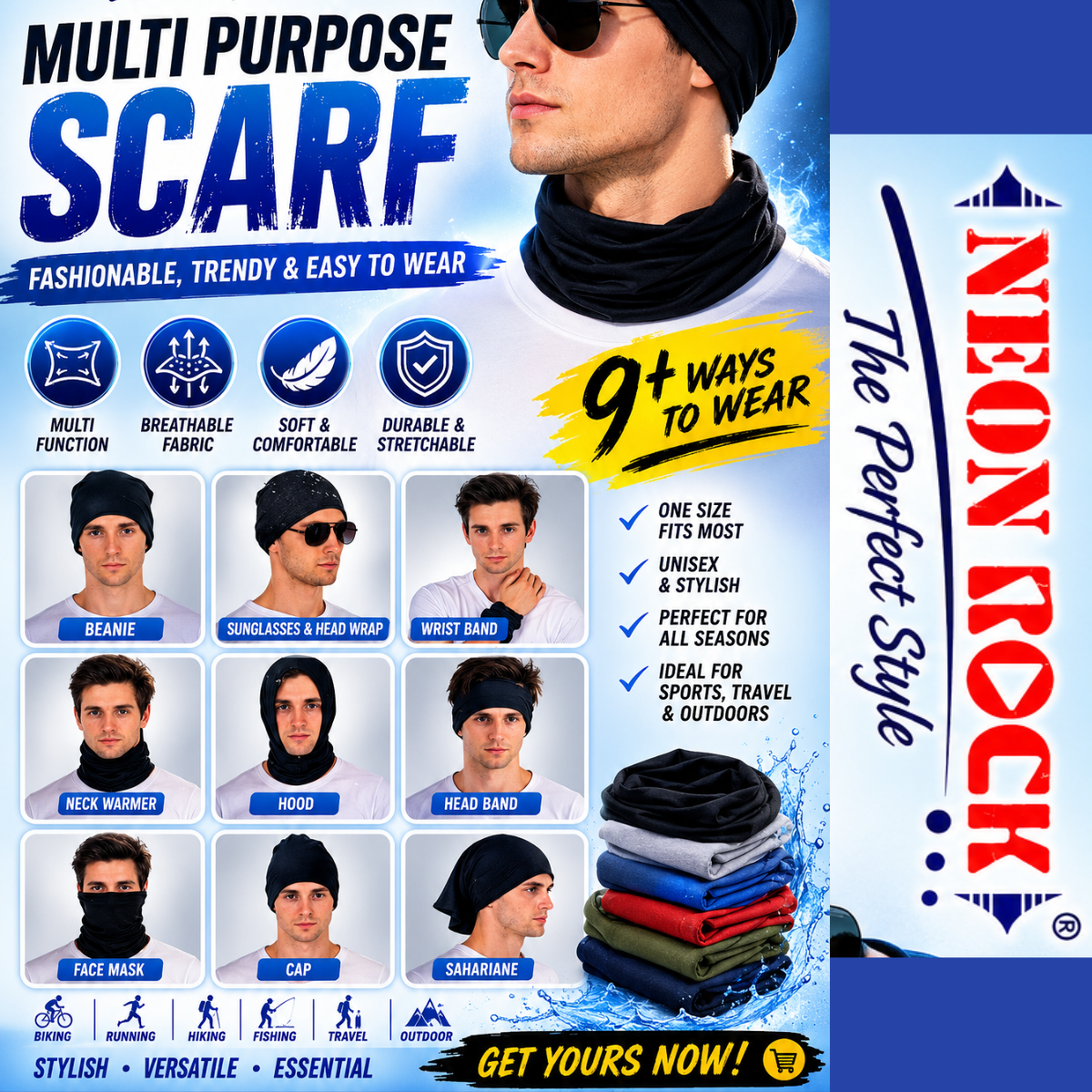 208 Unisex 9 In 1 Mask - Image 1