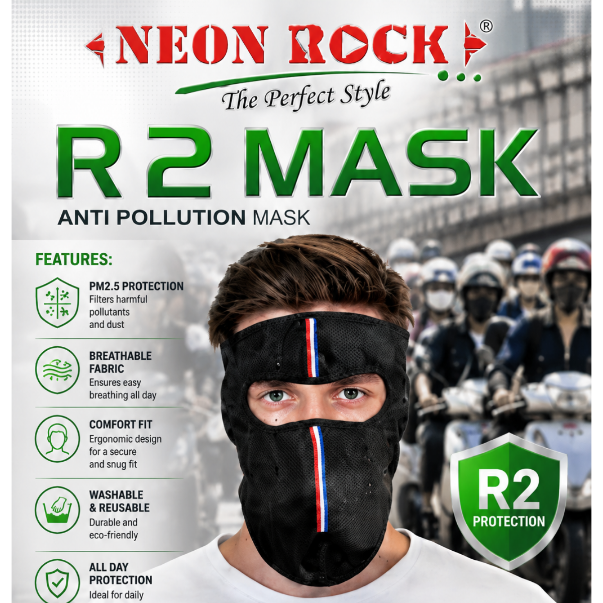 211 Unisex Full Face Protection Mask - Image 1