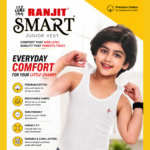 Ranjit Smart Kids Plain white Vest (Pack Of 2)