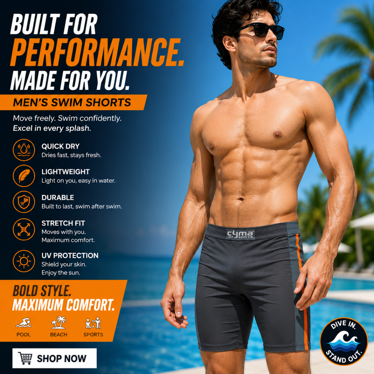 287 Mens Cyma Swimming Costume - Image 1