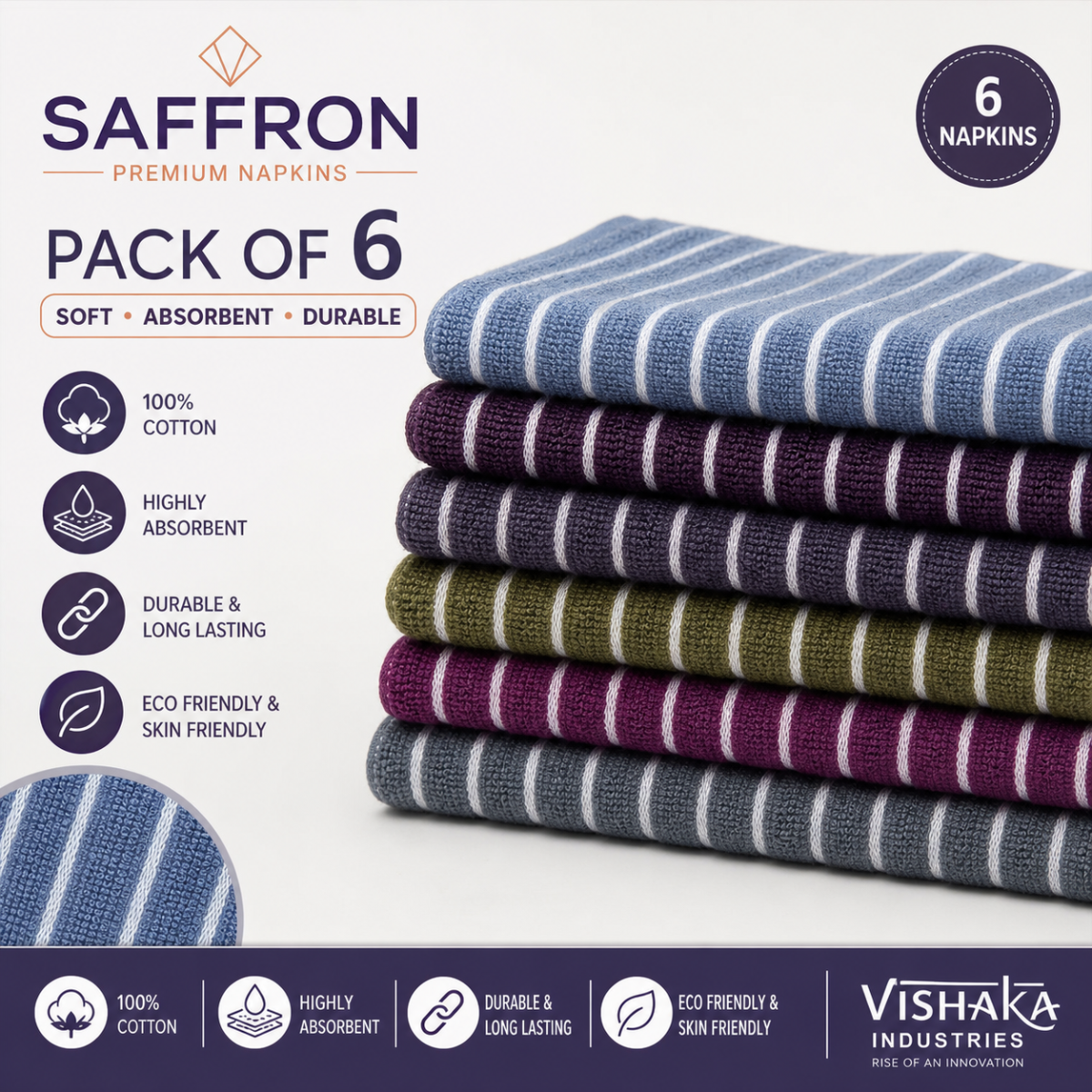 332 Saffron Napkin (Pack Of 6) - Image 1