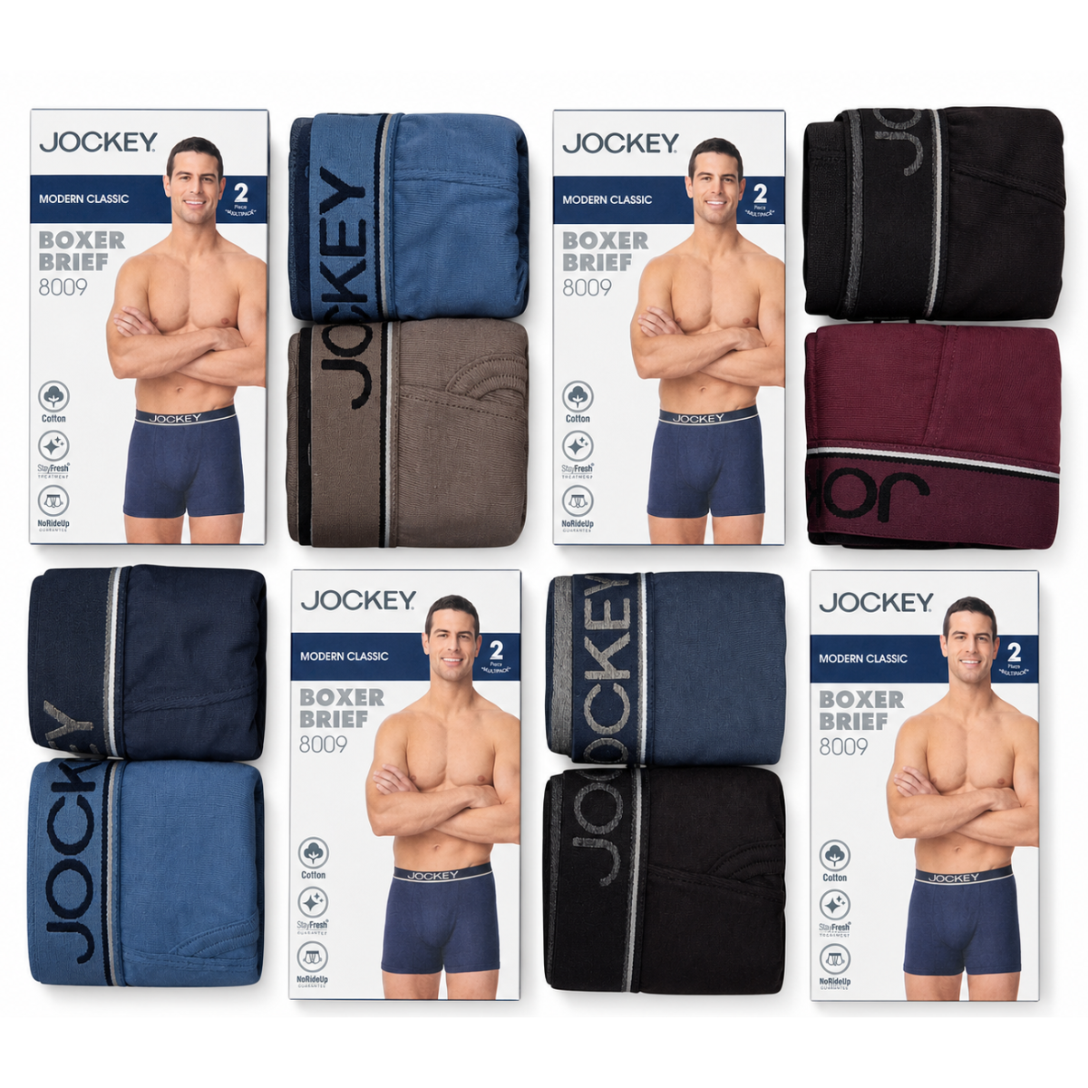 340 Jockey Boxer Brief #8009 (Pack Of 2) - Image 1