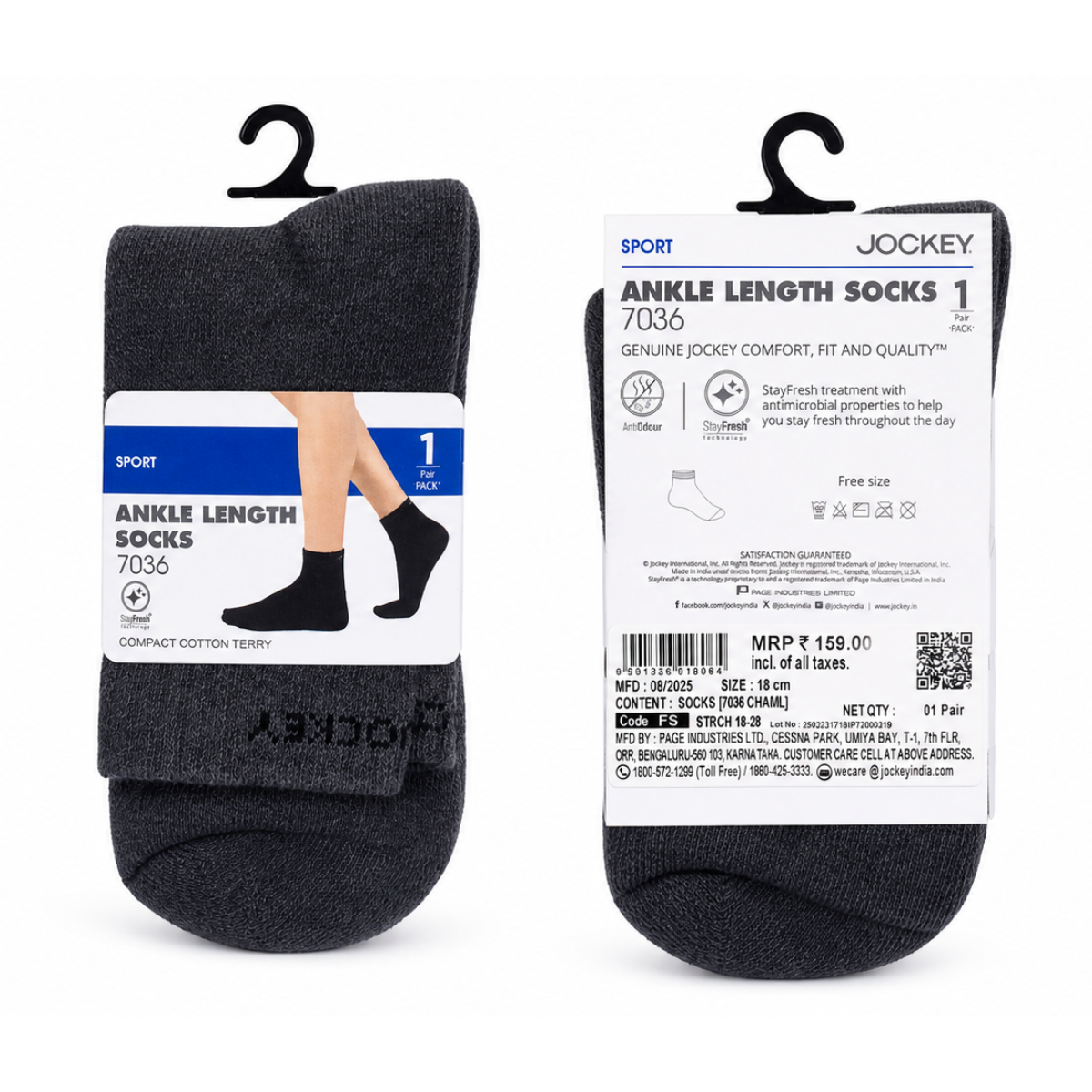 348 Jockey Mens Short Socks Thick #7036 - Image 1