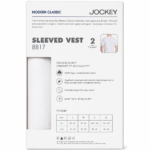Jockey Mens White Vest #8817 (Pack Of 2) - Image 2