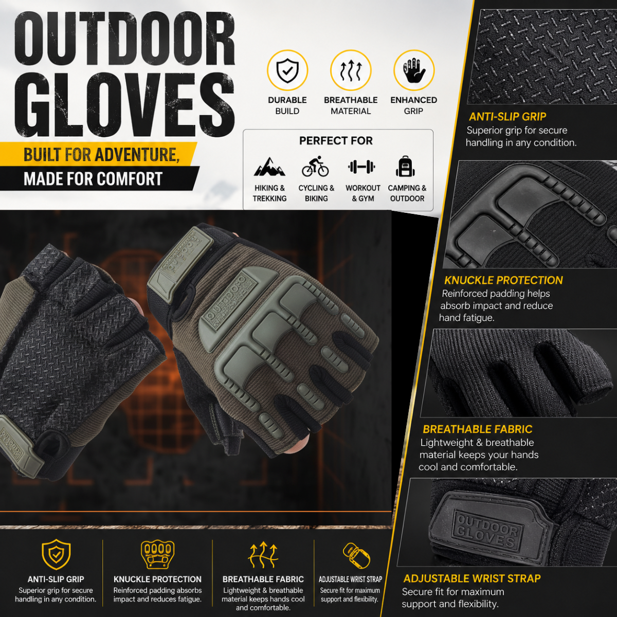 403 Unisex Hand Gloves Multifunctional - Image 1